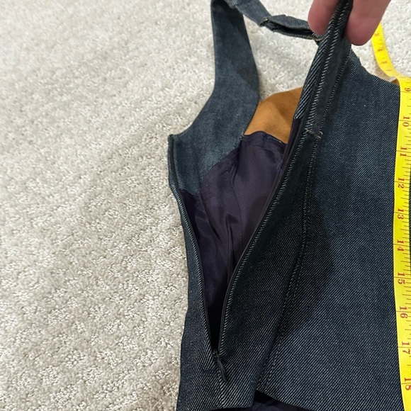 Vintage & Rare Custom Denim Corset-like Top w/Ultra Suede - Picture 6 of 10